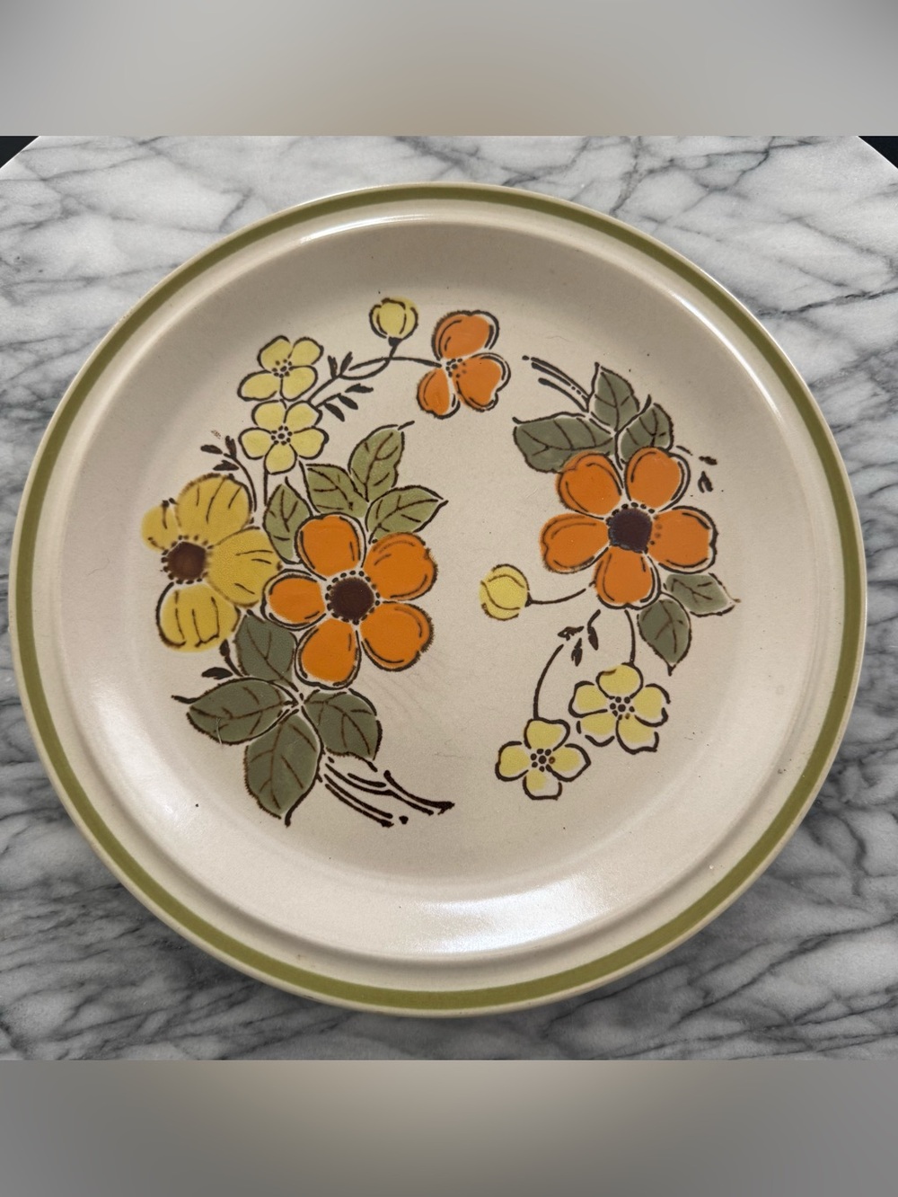 Excellent MCM Vintage Harvest Collection Mountain Flowers Ovensafe Stoneware